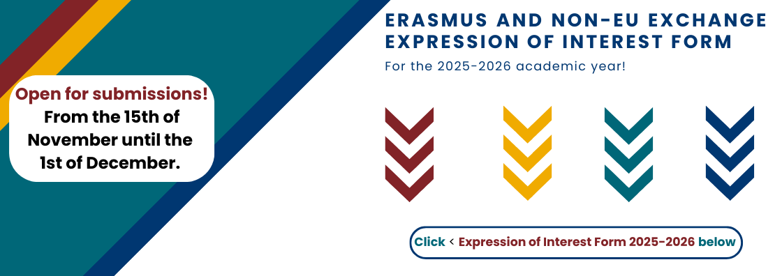 IO_ERASMUS and Non EU Exchange Expression of Interest form banner 2025 - 2026