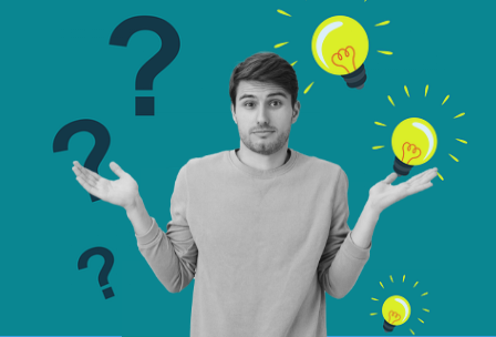careers interest tests - lightbulbs and question marks
