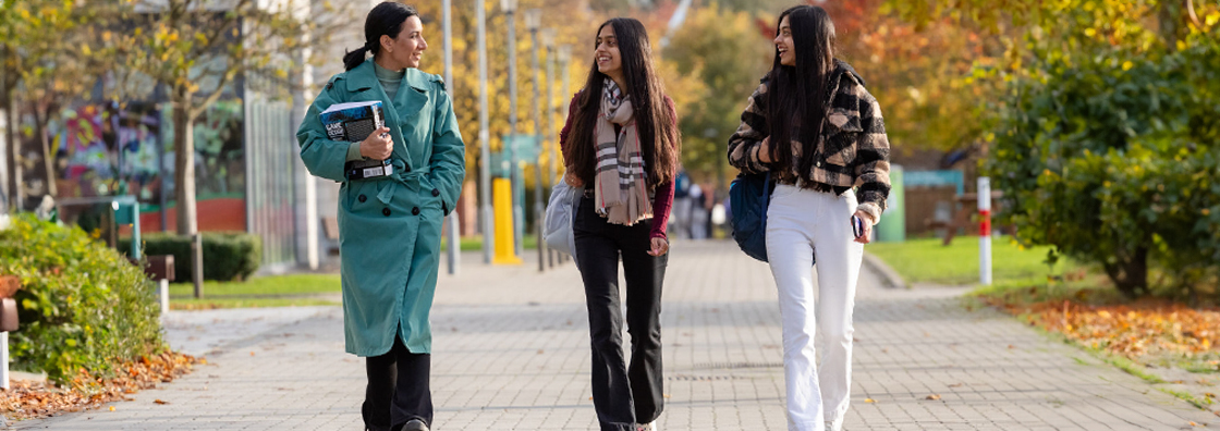 students on campus