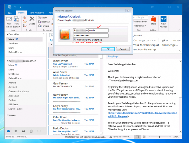 Outlook 2016 Screenshots | Maynooth University