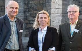 Photo of ; Prof John Holford, University of Nottingham and keynote speaker; Senator Lynn Ruane, who facilitated a workshop and Dr Derek Barter, Chair of HELLIN and Dept of Adult & Community Education
