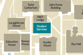 Map of Student Services Building & MAP Lodge