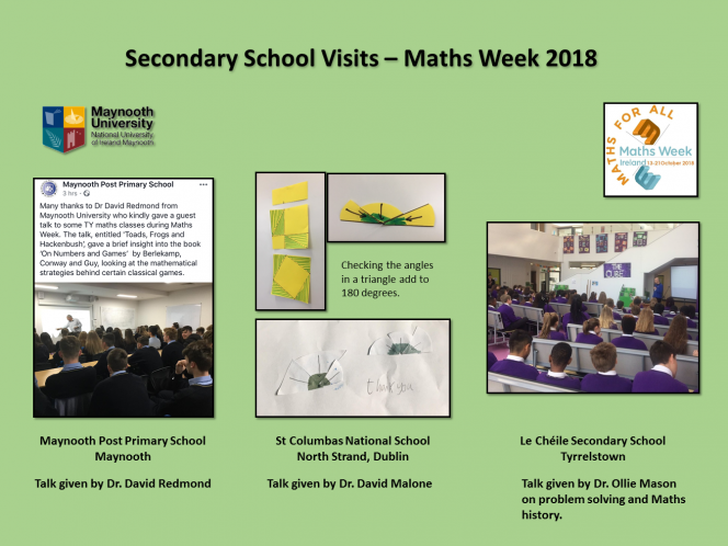 Maths Week School Visits 2018