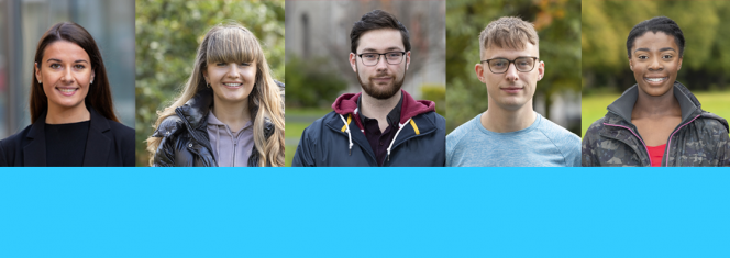 A montage of Maynooth University students