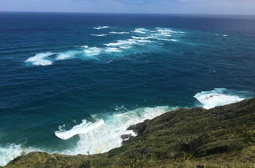 The sea from a cliff edge, Australia