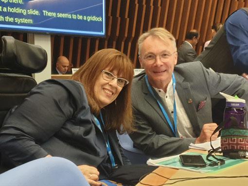 Mac MacLachlan with Rosangela Berman-Bieler, Senior Advisor on Children with Disability at UNICEF