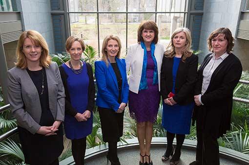 Communications - International Womens Day 2015_5 women&minister Burton- Maynooth University