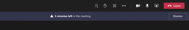 End of Teams meeting