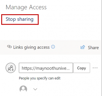 Stop sharing meeting recording in Microsoft Stream.