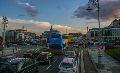 traffic jam in Dublin city