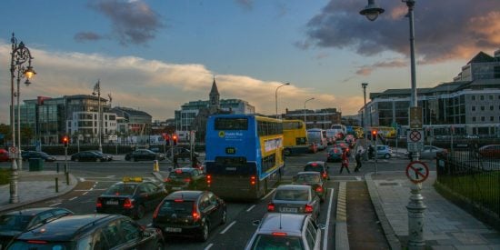 traffic jam in Dublin city