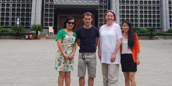 Alice, Keith, Angela and Fei outside the August 1st Nanchang Uprising Memorial Museum