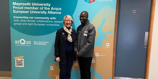 IO_Prof Eeva Leinonan with Aga Khan University intern Alfred Oryem 