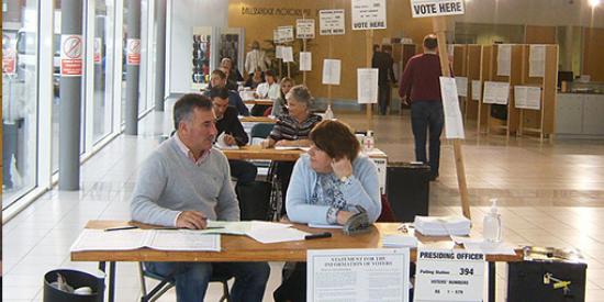 Inside a polling Station - Maynooth University
