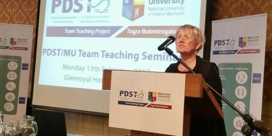 Professor Sharon Todd presenting at the PDST and MU Team Teaching National Seminar 2017